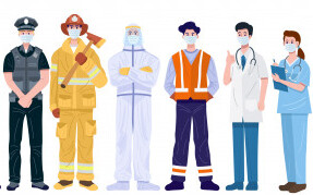 thank-you-essential-workers-concept-various-occupations-people-wearing-face-masks_218660-23