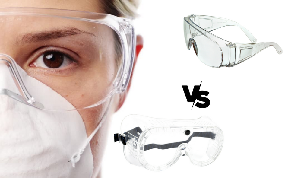 eye protection-safety glass vs goggle